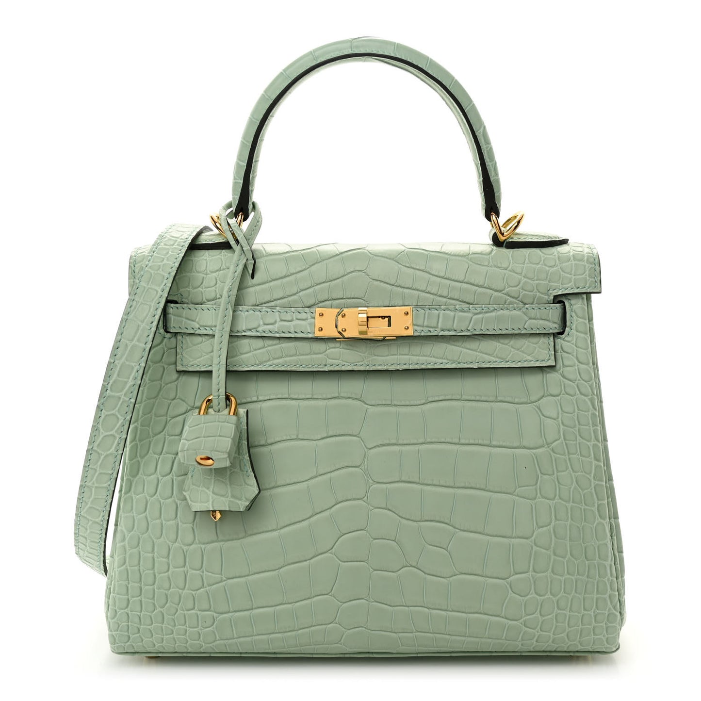 Matte Alligator Kelly Retourne 25 Vert D'eau