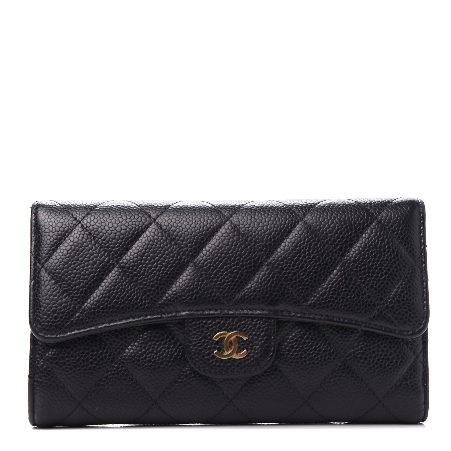 Chanel Caviar Quilted Large Flap Wallet Black 1 of 13