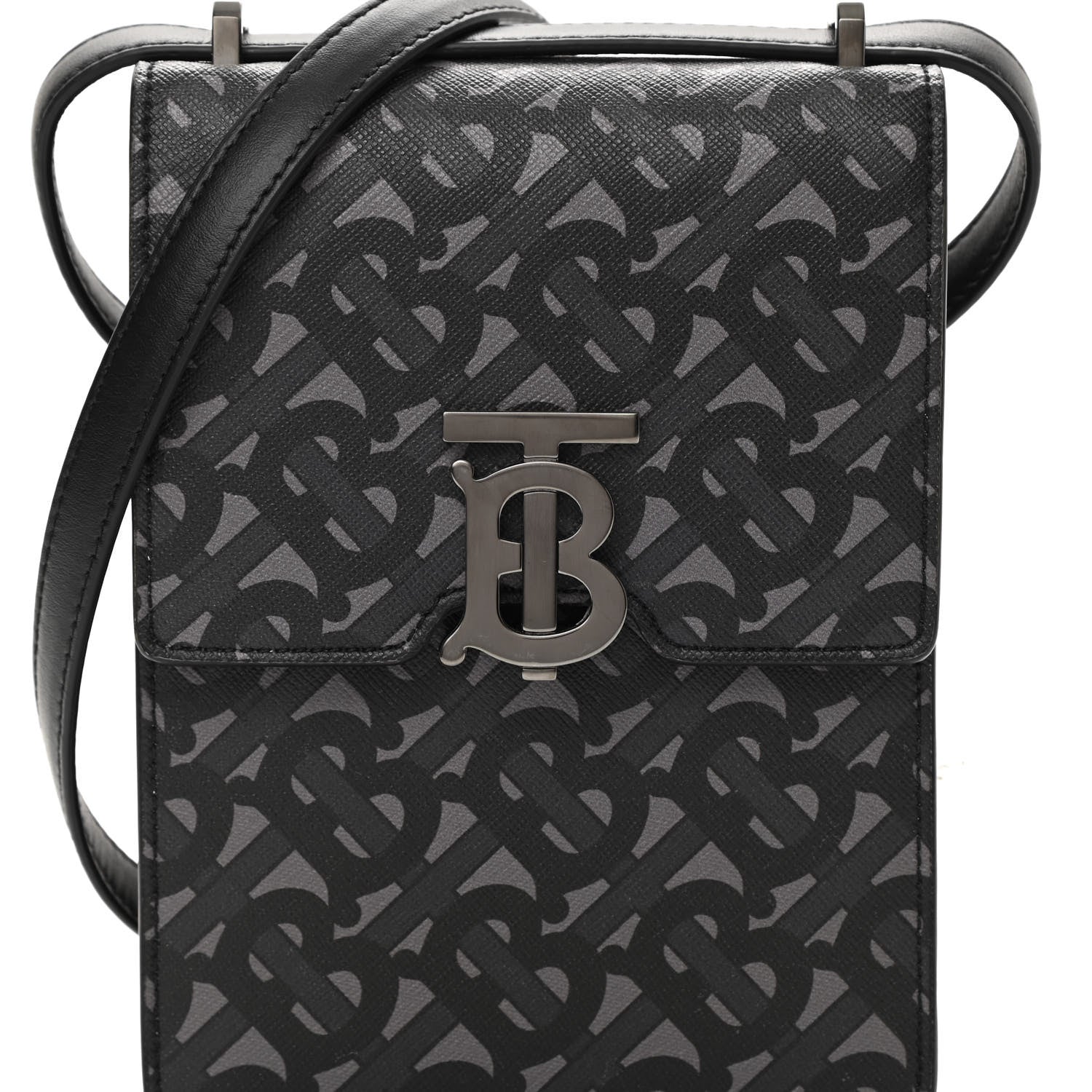 Burberry E-Canvas Monogram Robin Bag Black 7 of 9