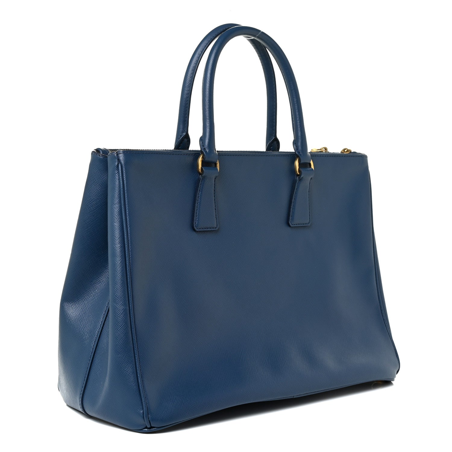 Prada Saffiano Galleria Double Zip Tote Bluette 3 of 16