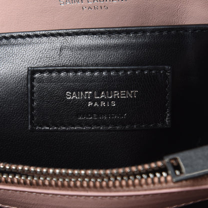 Saint Laurent Calfskin Y Quilted Monogram Small Loulou Chain Satchel Rose Antic 6 of 9