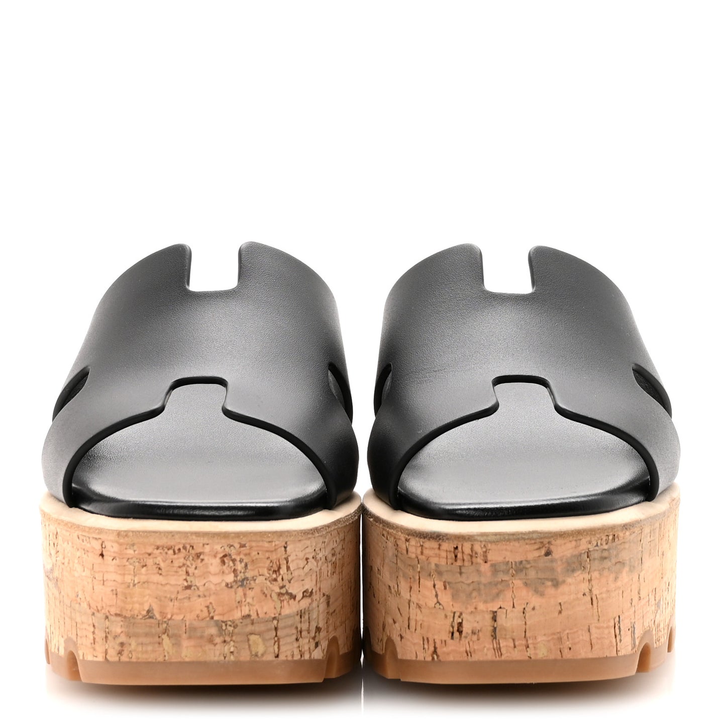 Calfskin Cork Eze 30 Sandals 35 Black