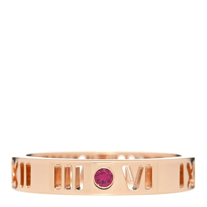 Tiffany 18K Rose Gold Ruby Atlas Pierced Ring 52 6 3 of 4
