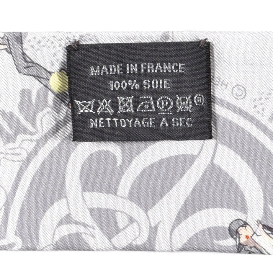 Silk Ex-Libris Les Parisie Twilly Gris Perle Jaune Soufre