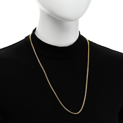 David Yurman 18K Yellow Gold 3.4mm Box Chain Necklace 2 of 5