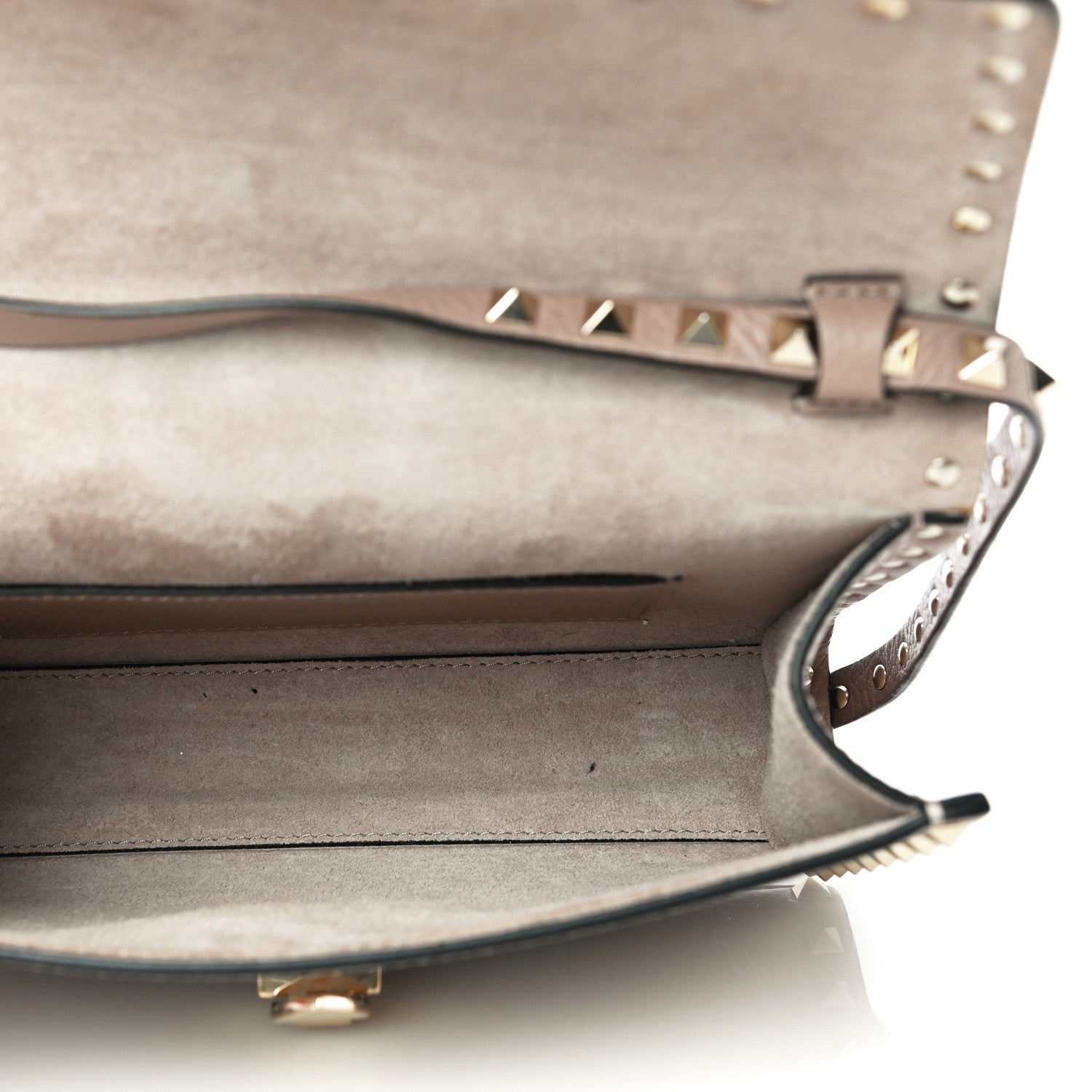 Valentino Garavani Pebbled Calfskin Medium Rockstud Flip Lock Crossbody Bag Poudre 5 of 9