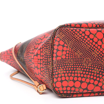 Louis Vuitton Monogram Kusama Waves Neverfull MM Red 8 of 10