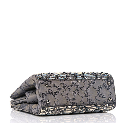 Judith Leiber Crystal Fabric Embroidered Evening Bag Grey 4 of 14