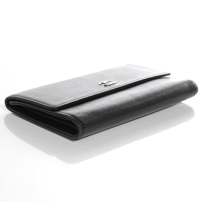Chanel Caviar CC Large Flap Wallet Black 4 of 8