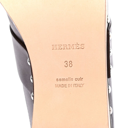Hermes Calfskin Calya Mules 38 Cafe 6 of 7