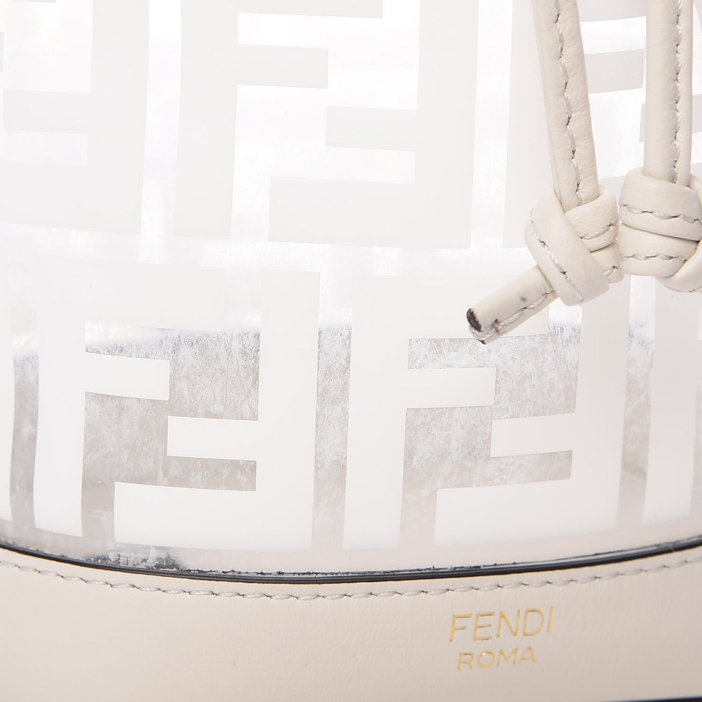 TPU FF Vitello Grace F is Fendi Mini Mon Tresor Bucket Bag White