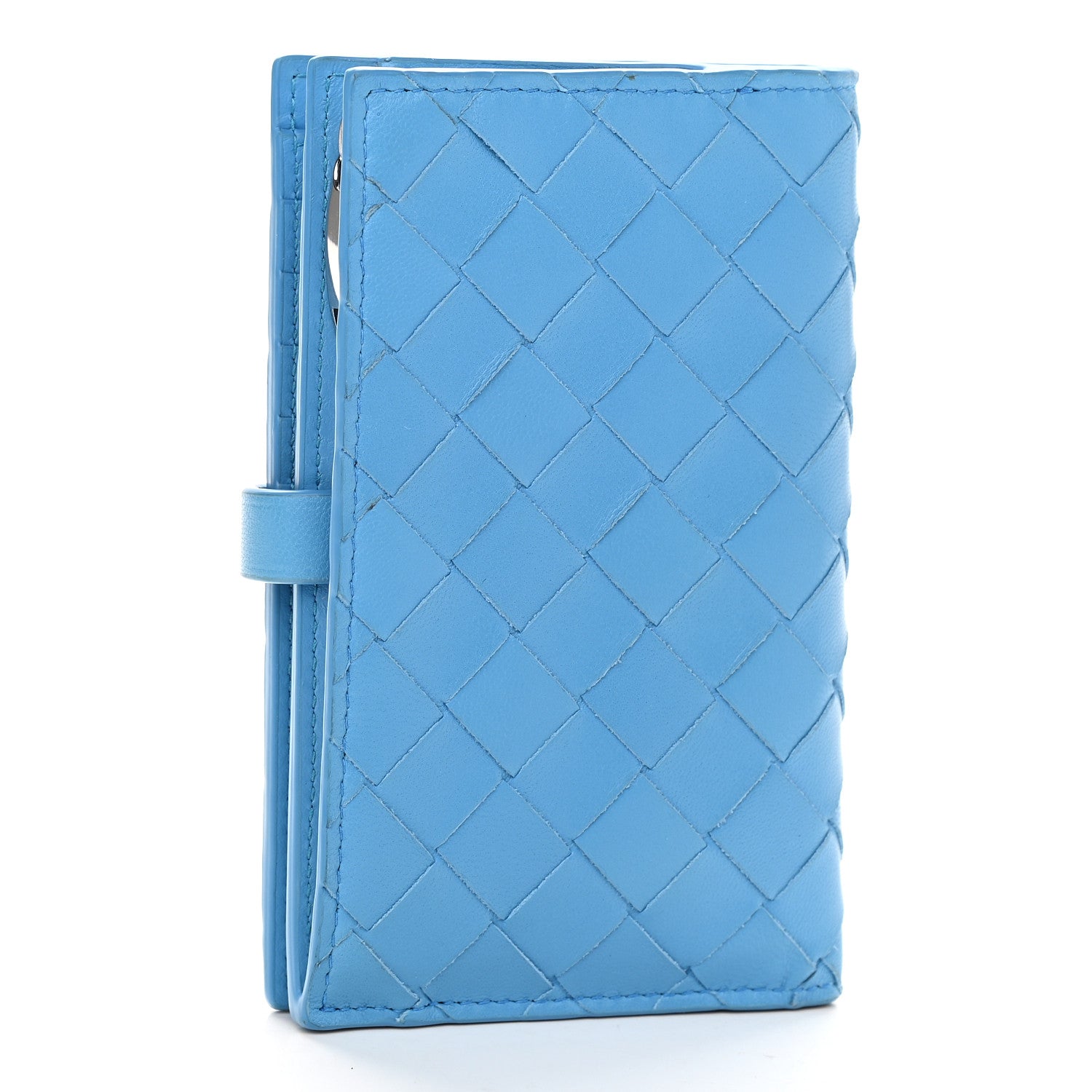 Bottega Veneta Nappa Intrecciato Bifold Zip Wallet Swimming Pool 3 of 6