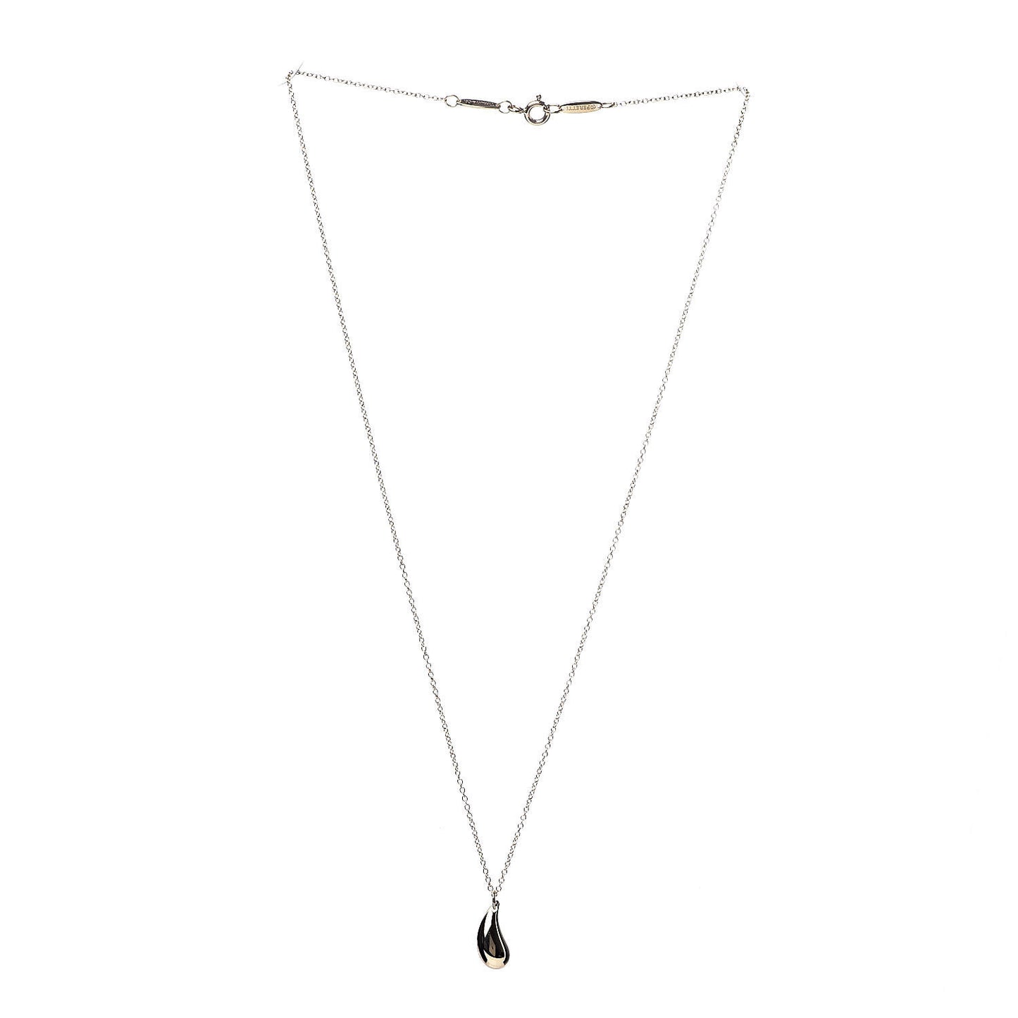 18K Yellow Gold 12mm Elsa Peretti Teardrop Pendant Necklace