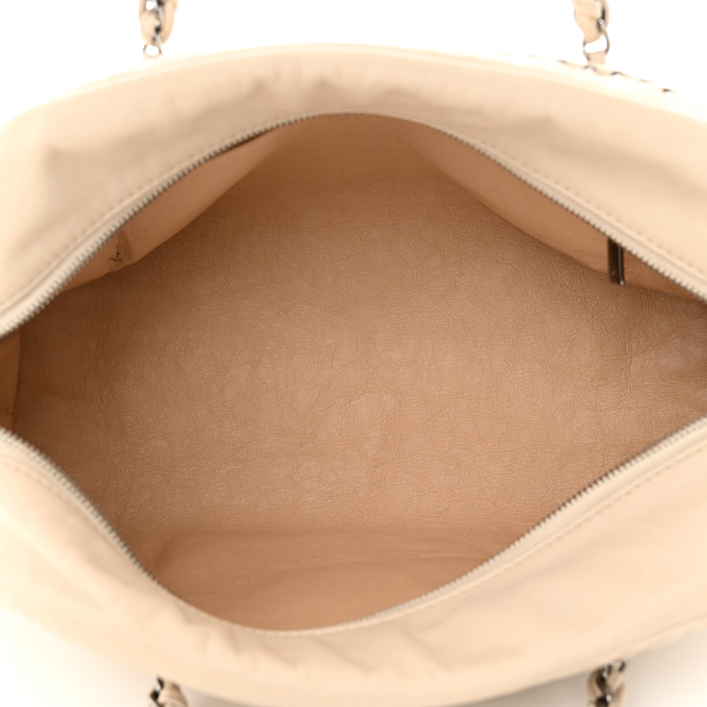 Smooth Calfskin Medium Luxe Ligne Bowler Light Beige