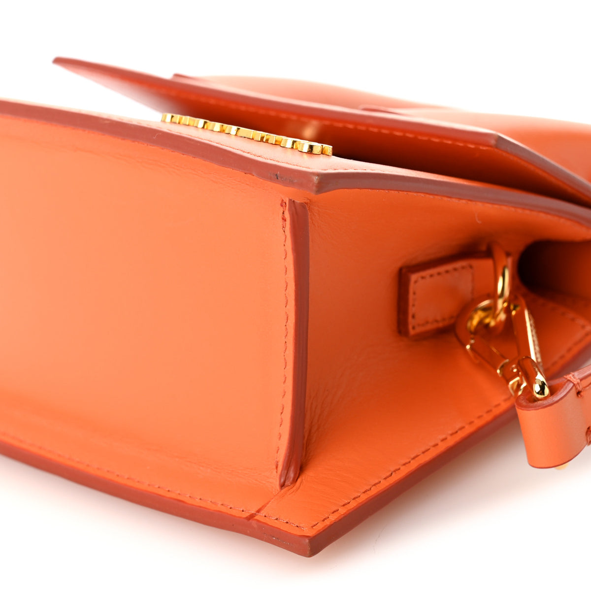 Jacquemus Smooth Calfskin Le Chiquito Moyen Orange 9 of 9