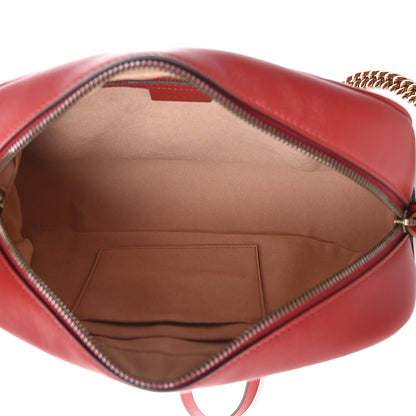 Gucci Calfskin Matelasse Medium GG Marmont Chain Shoulder Bag Hibiscus Red 5 of 11