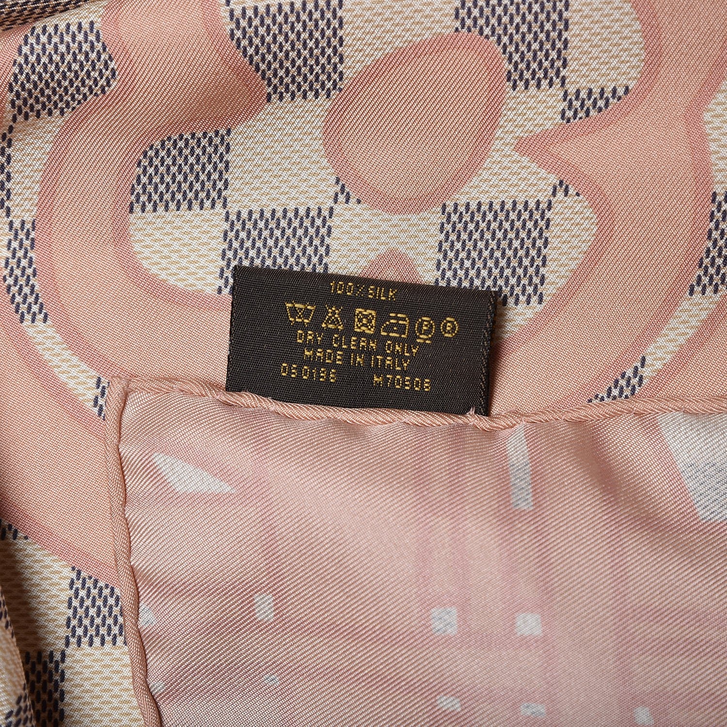 Louis Vuitton Silk Damier Azur Tahitienne Square Scarf 6 of 6
