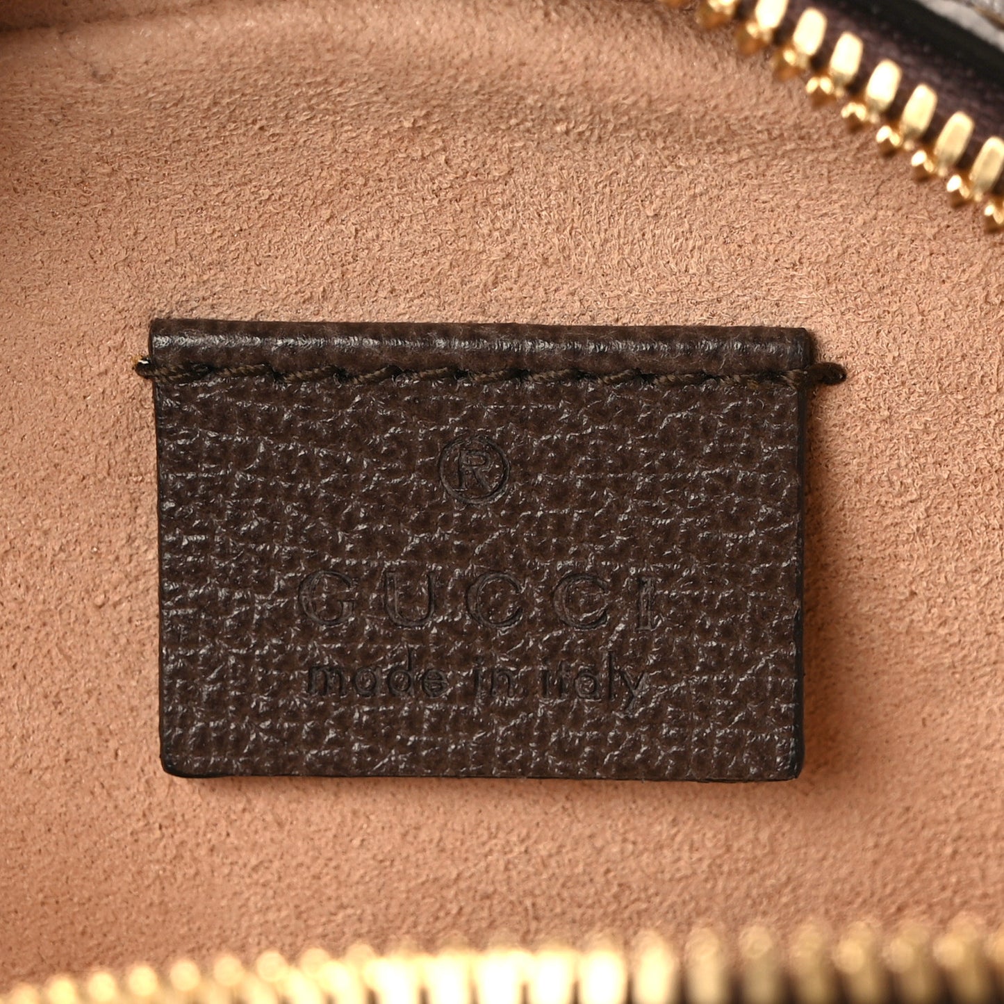 GG Supreme Monogram Web Mini Ophidia Round Shoulder Bag Brown