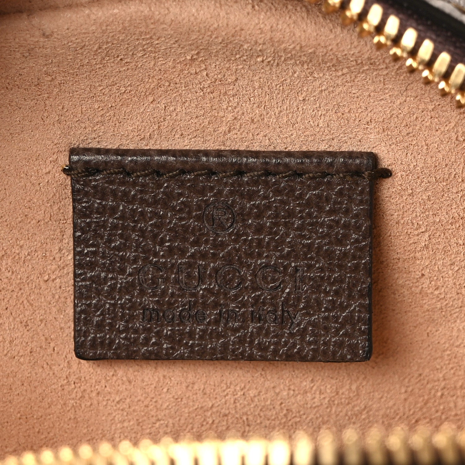 Gucci GG Supreme Monogram Web Mini Ophidia Round Shoulder Bag Brown 6 of 12