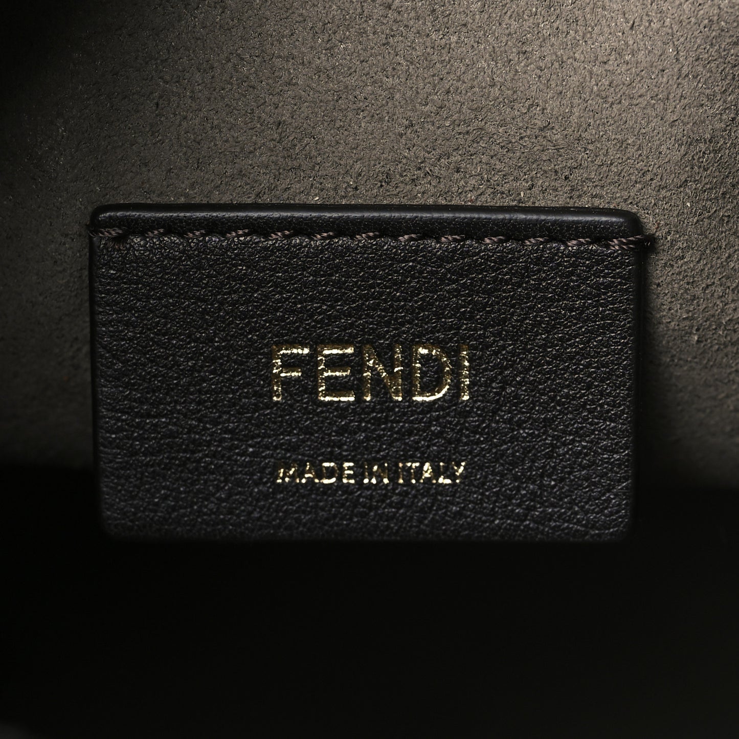 Vitello King F is Fendi Logo Embossed Mini Mon Tresor Bucket Bag Cuoio