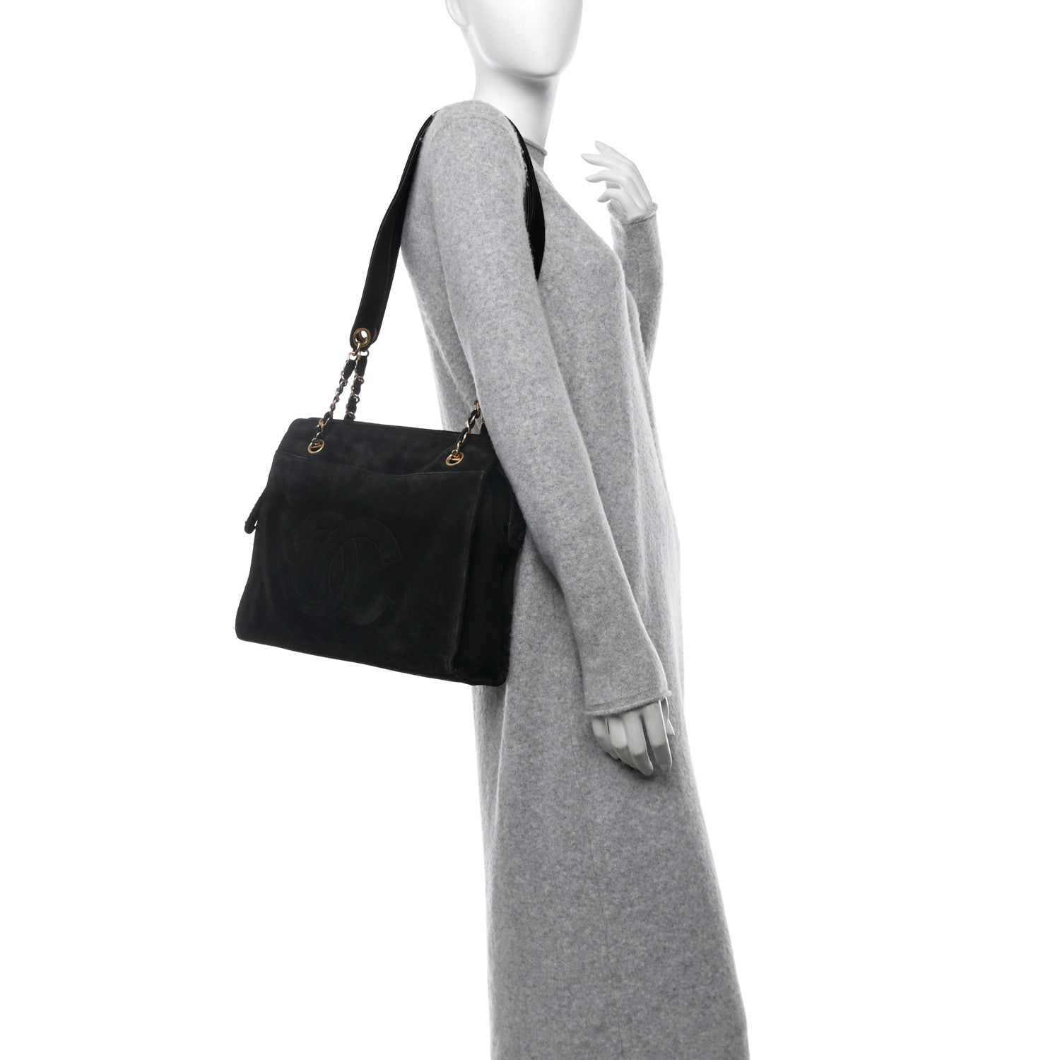 Chanel Suede CC Shoulder Bag Brown 2 of 11