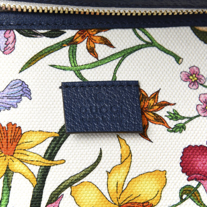 Gucci Canvas Large Flora Tote Navy Multicolor 6 of 10