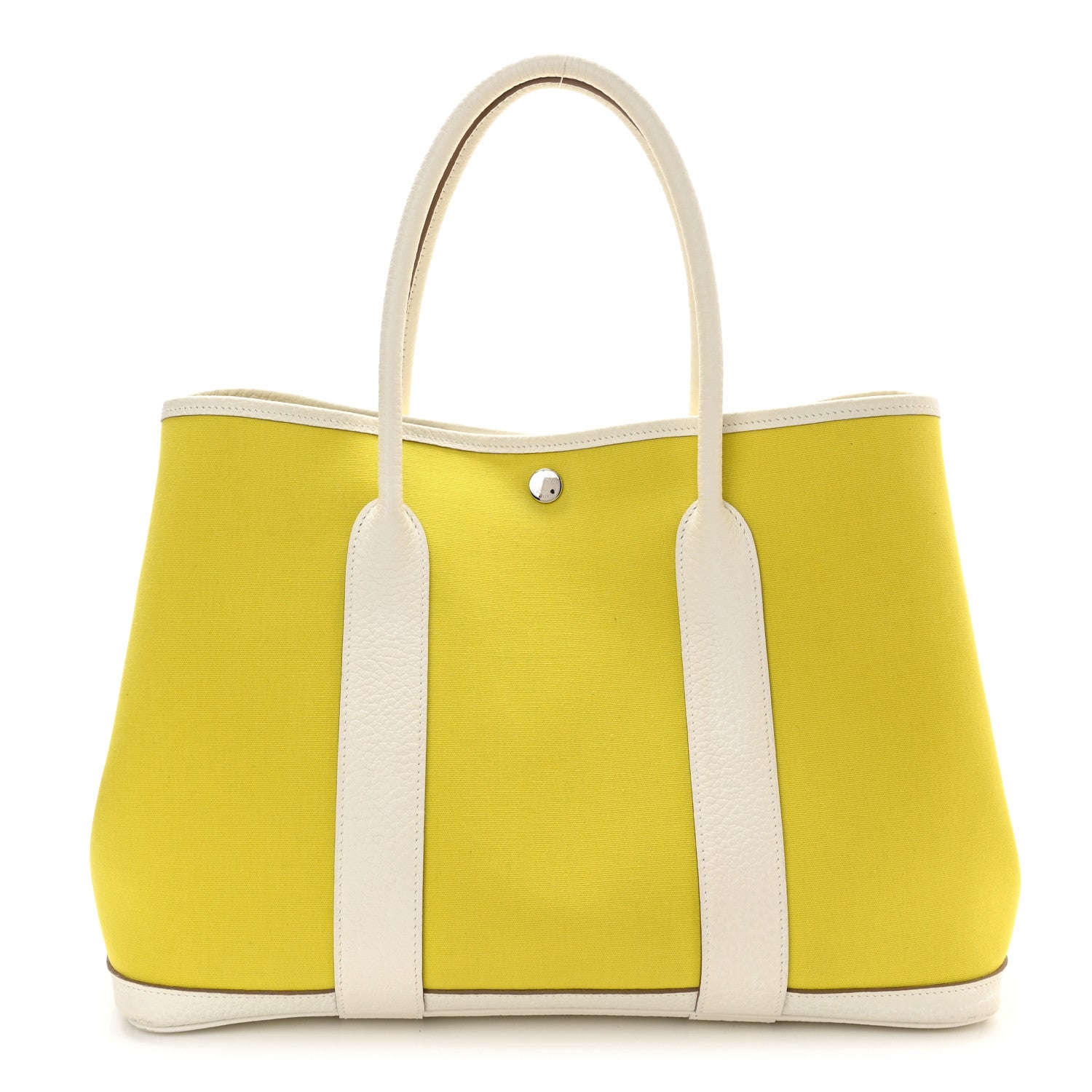 Hermes Toile Officier Negonda Garden Party 36 MM Lime White 1 of 8