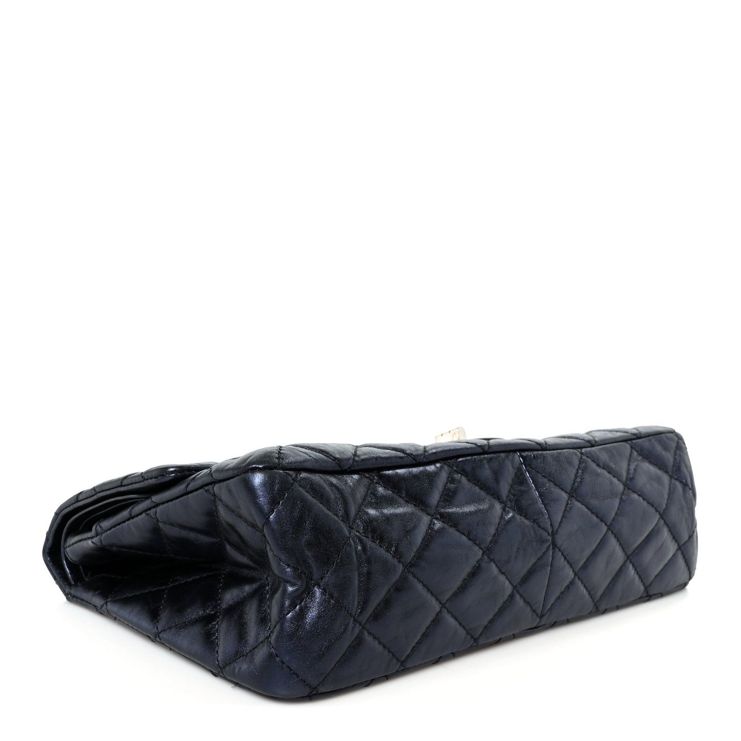 Metallic Aged Calfskin Quilted 2.55 Reissue 227 Flap Blue