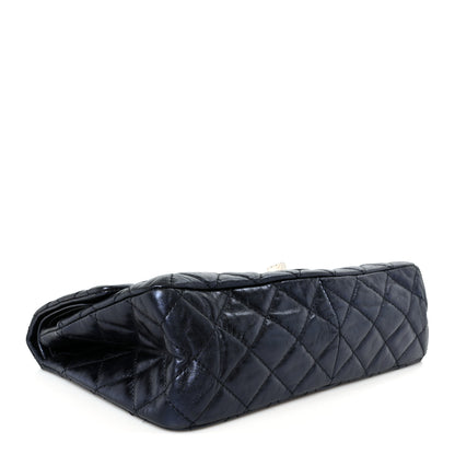 Chanel Metallic Aged Calfskin Quilted 2.55 Reissue 227 Flap Blue 4 of 10