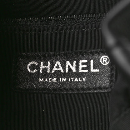 Chanel Lambskin Chevron Large Urban Spirit Drawstring Bag Black 7 of 11