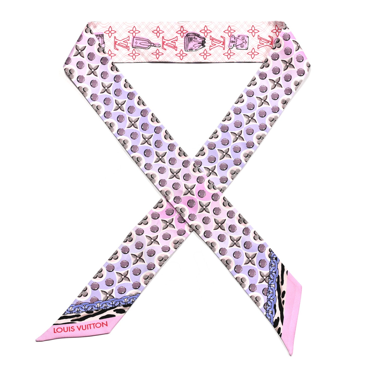 Louis Vuitton Silk Monogram Bubblegram BB Bandeau Blush 1 of 3