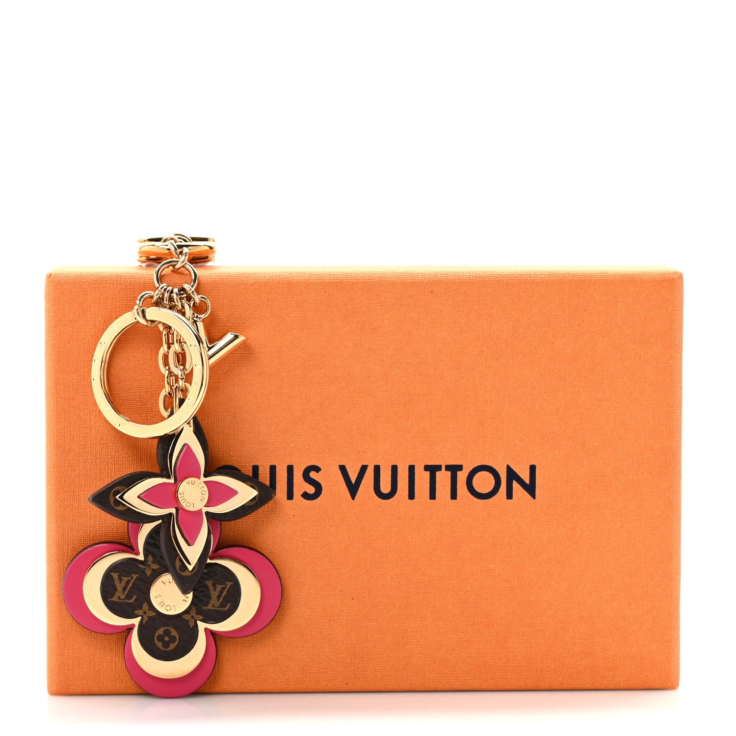 Louis Vuitton Monogram Blooming Flowers Bag Charm Key Holder Brown 4 of 4