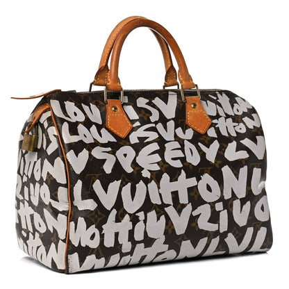 Louis Vuitton Monogram Graffiti Speedy 30 Silver 3 of 29