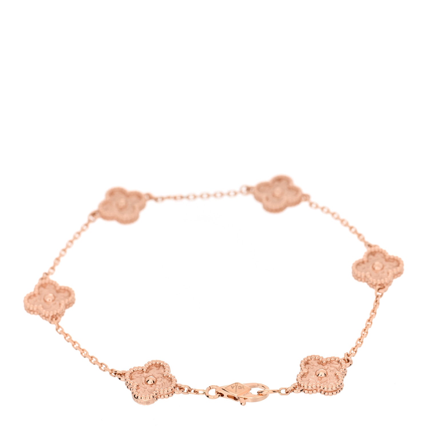 Van Cleef & Arpels 18K Rose Gold 6 Motifs Sweet Alhambra Bracelet 2 of 5