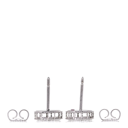 Roberto Coin 18K White Gold Diamond Tiny Treasures Heart Stud Earrings 3 of 7