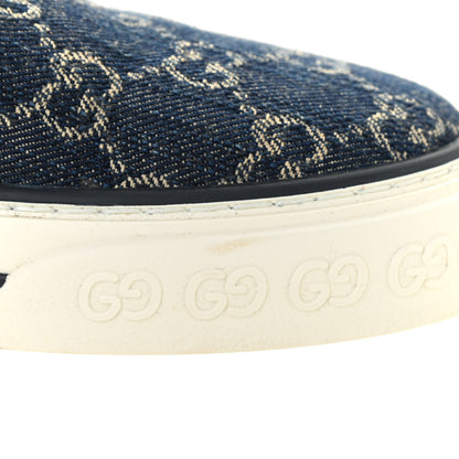 Gucci New Denim GG Monogram Mens 1977 Tennis Slip On Sneakers 9.5 Blue Tea Mystic White 10 of 10