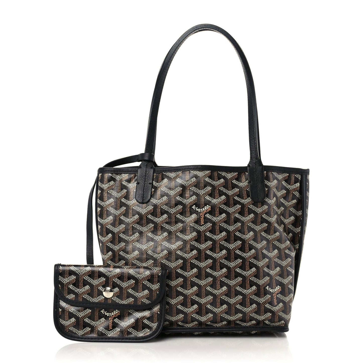 Goyardine Reversible Mini Anjou Black