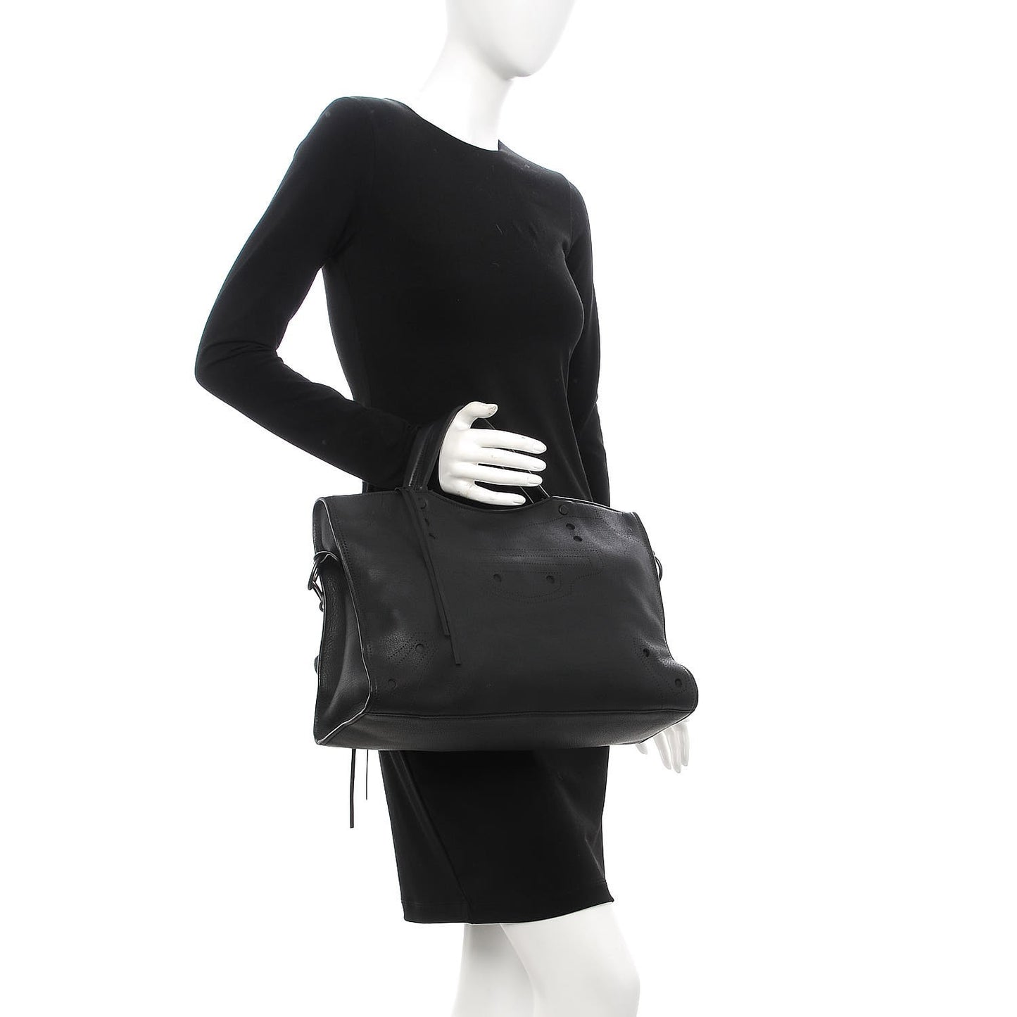 Veau Soyeux Perforated Blackout Hardware City Black