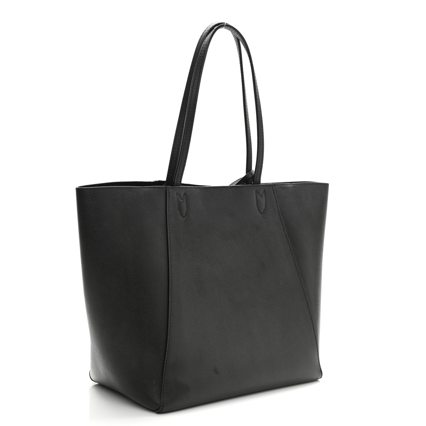 Calfskin Lockme Go Tote Black