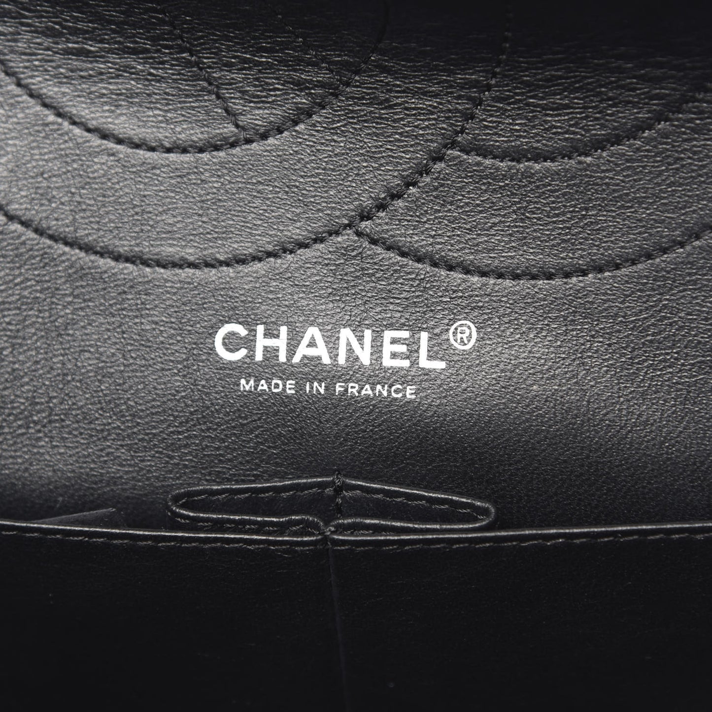 Metallic Calfskin Striped 2.55 Reissue 227 Flap Black