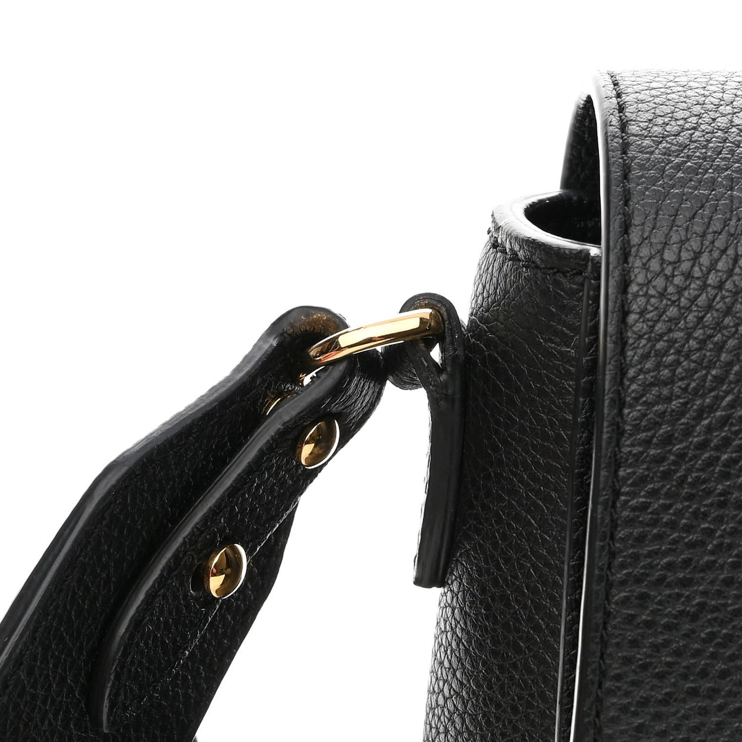 Grainy Calfskin Vintage Check Note Crossbody Bag Black