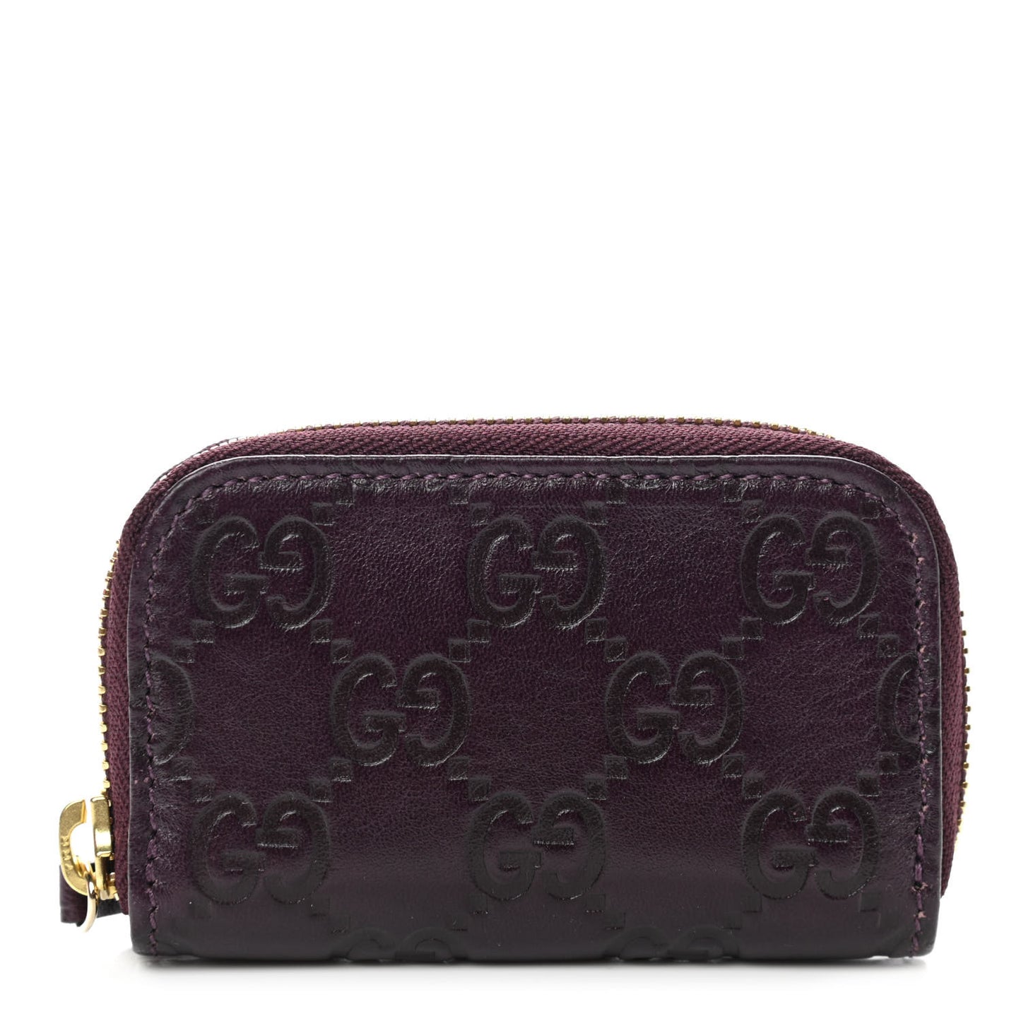 Guccissima Zip Around Coin Purse Wallet Purple