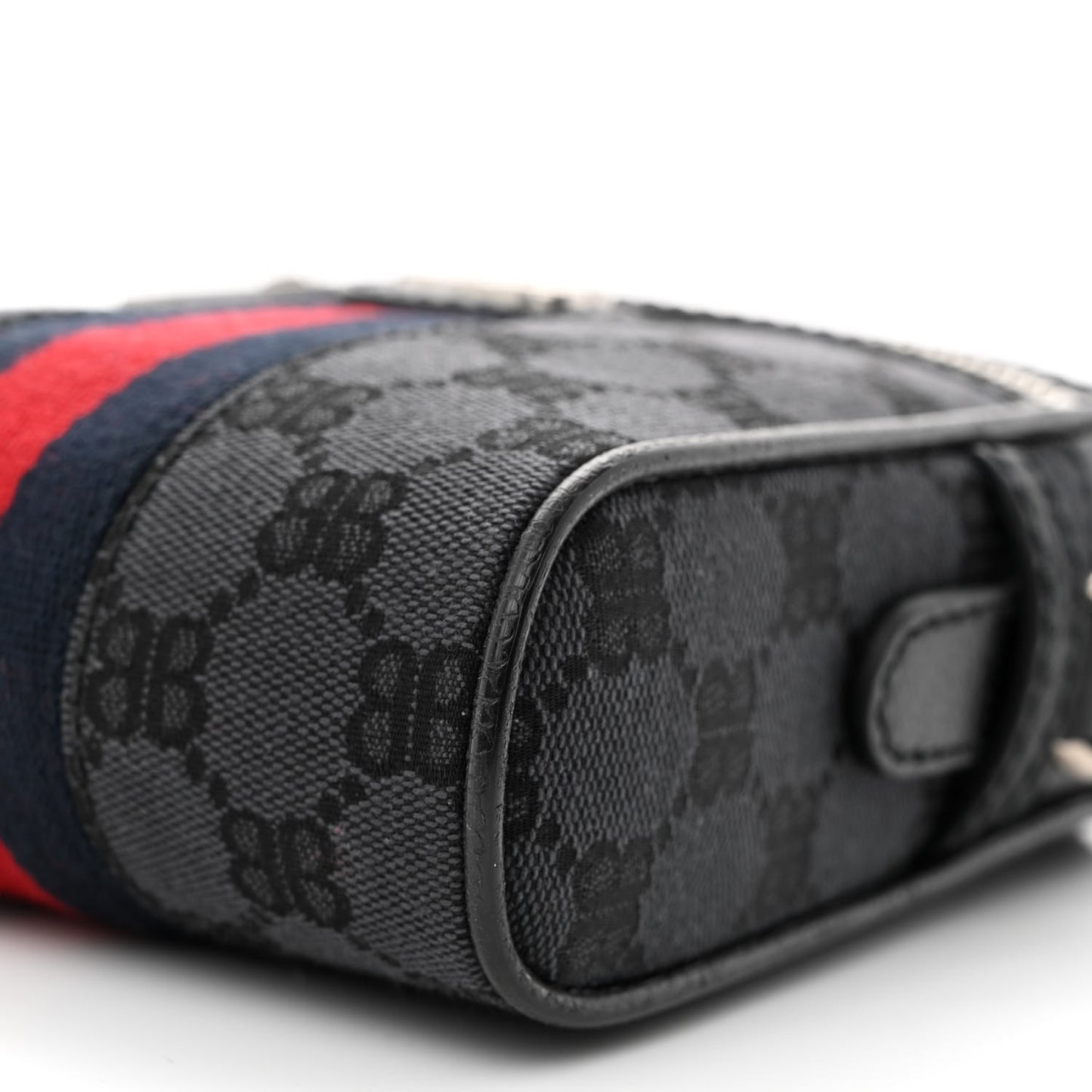X Balenciaga BB Monogram Web Mini Ophidia Messenger Black