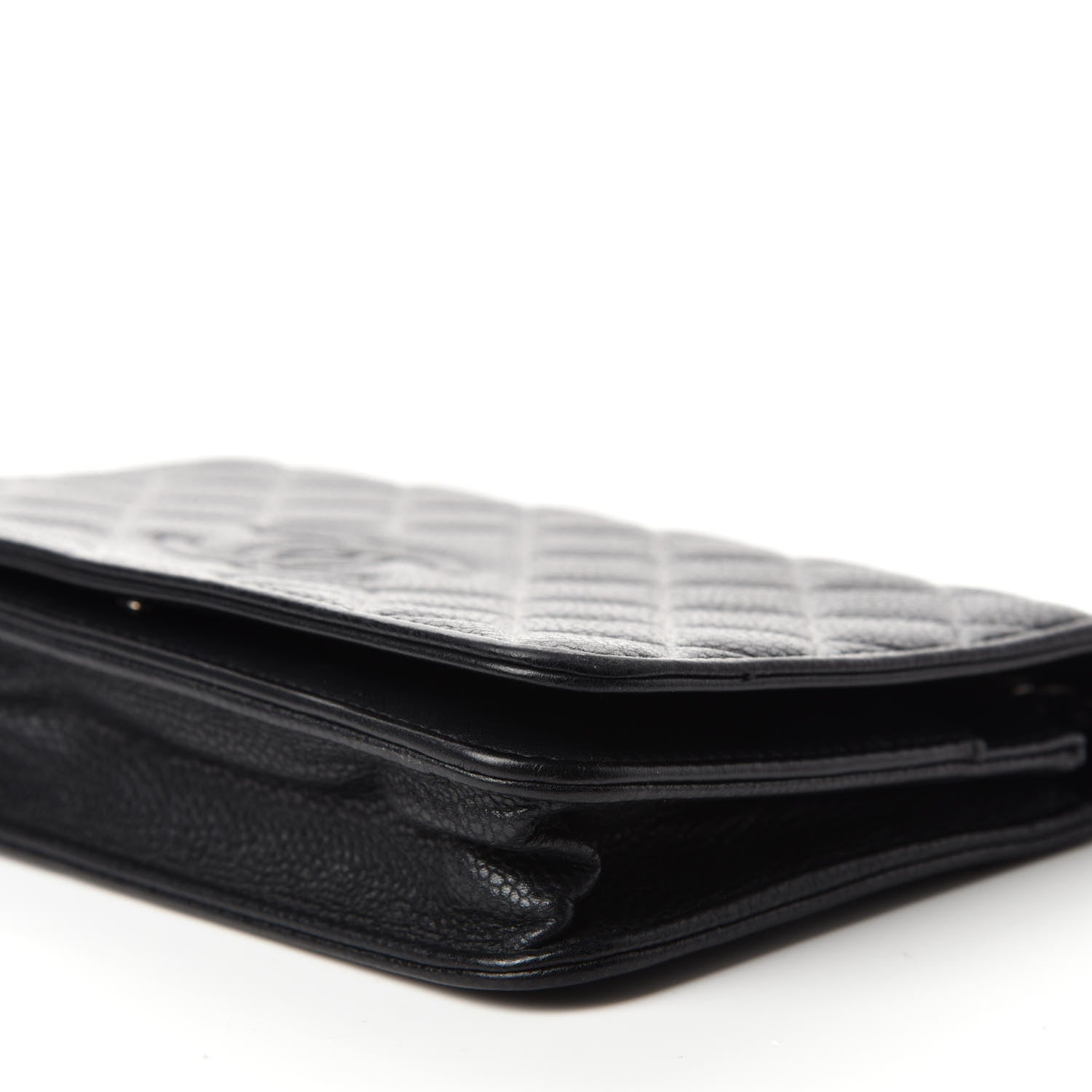Chanel Caviar Quilted Diamond CC Wallet On Chain WOC Black 7 of 13