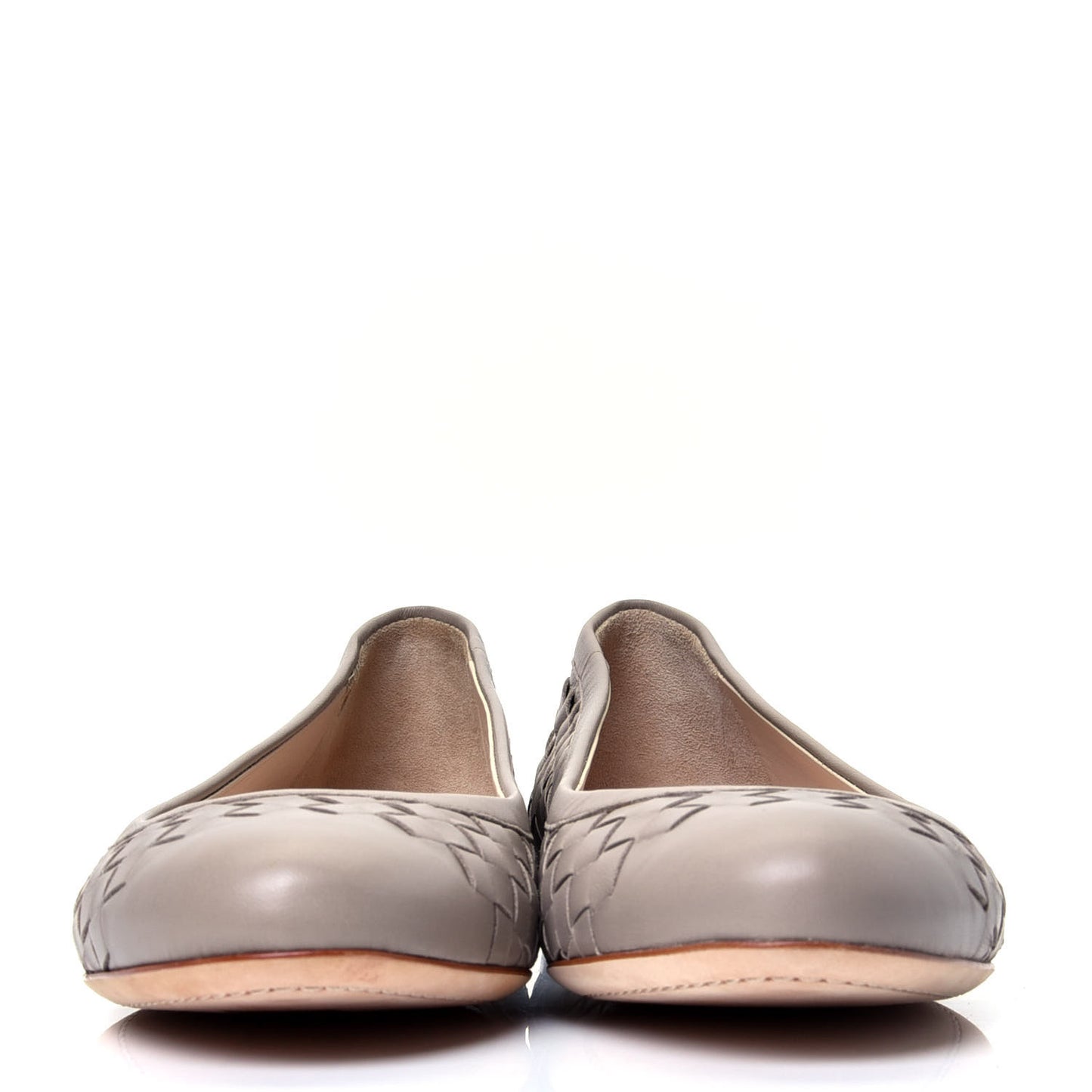 Nappa Intrecciato Flats 36 Sand
