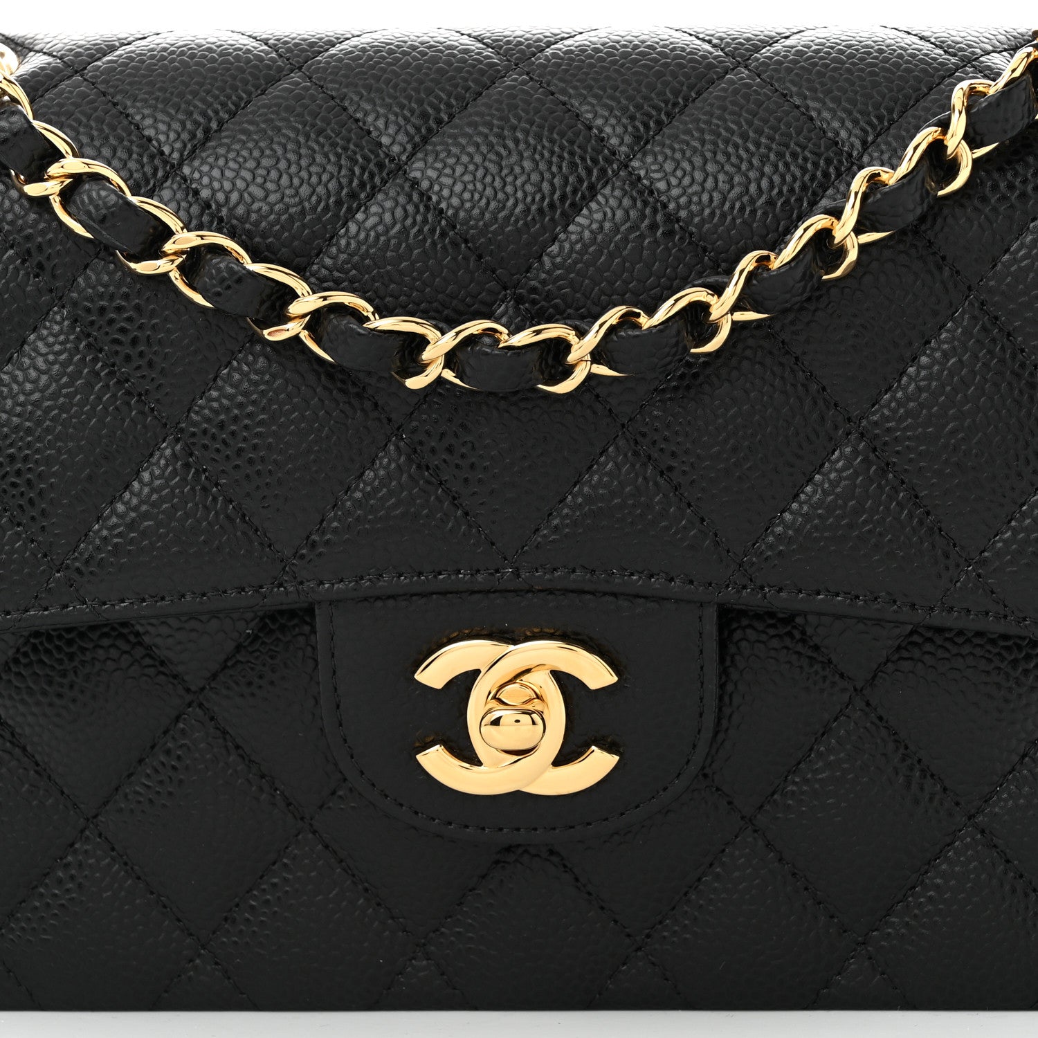 Chanel Caviar Quilted Small Double Flap Black 8 of 10