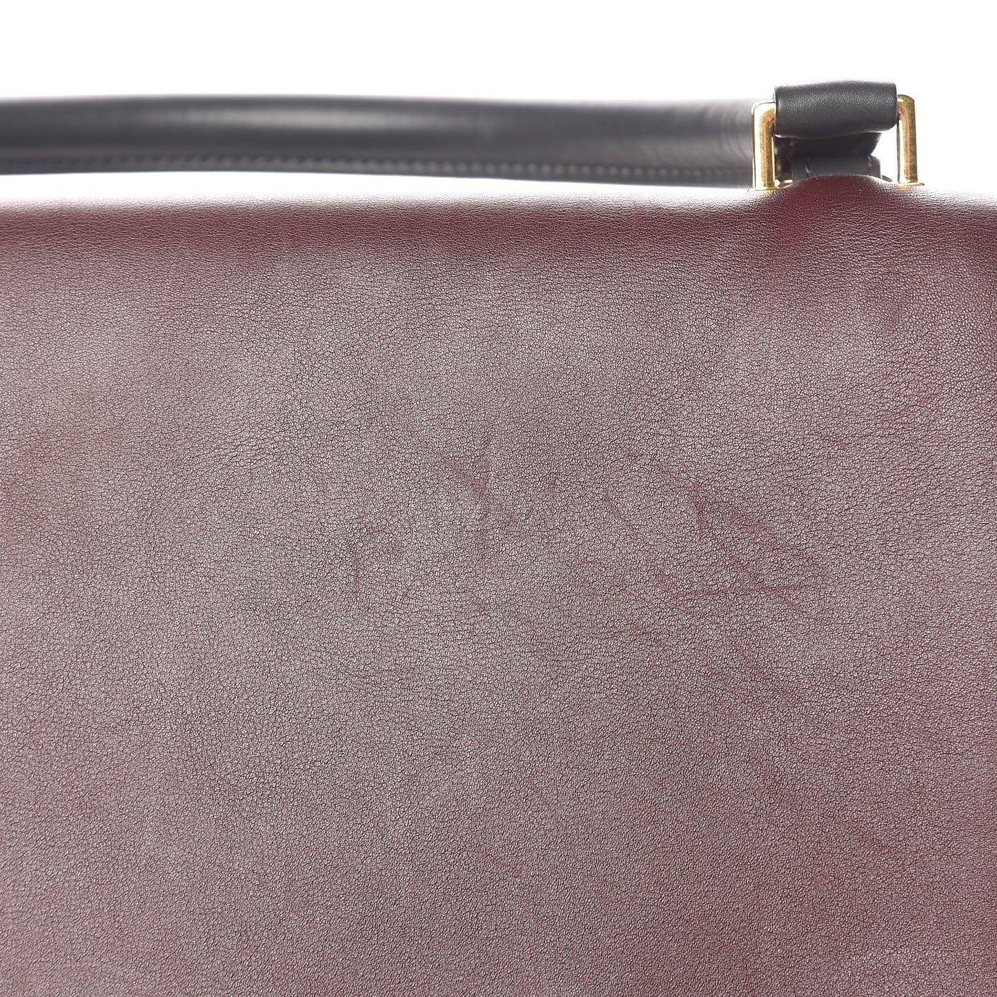 Smooth Calfskin Suede Medium Tri-Color Trapeze Burgundy