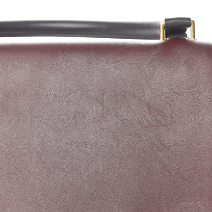 Celine Smooth Calfskin Suede Medium Tri-Color Trapeze Burgundy 16 of 18