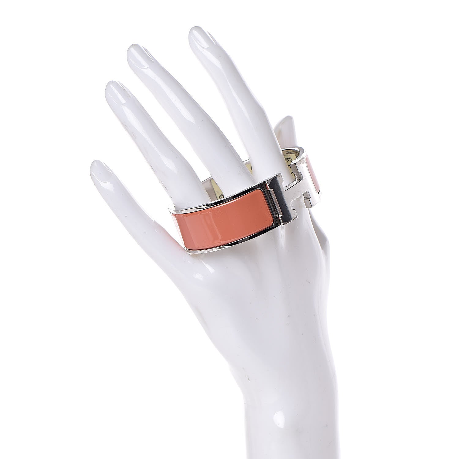 Hermes Enamel Wide Clic Clac H Bracelet GM Mango 2 of 5