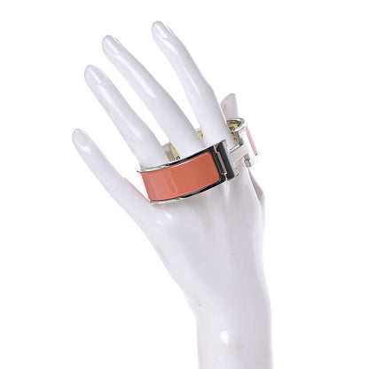 Hermes Enamel Wide Clic Clac H Bracelet GM Mango 2 of 5